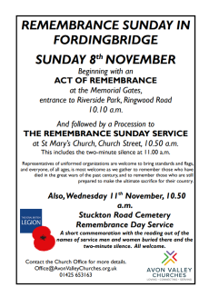 Remembrance Sunday 2026
